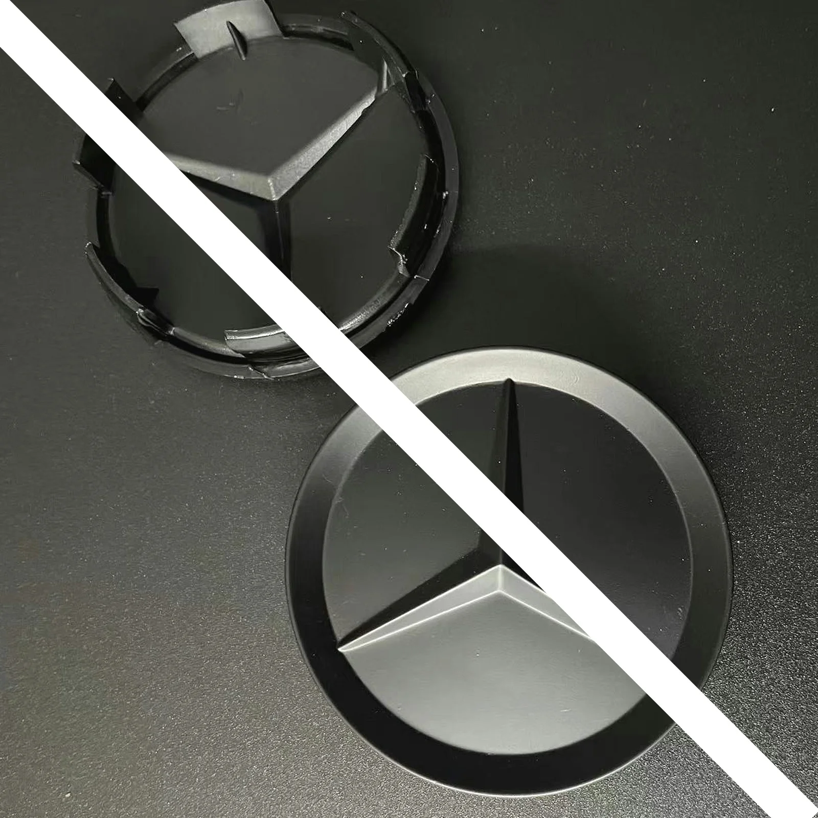 63.5mm Integrated Black or Silver Wheel Rims Center Hub Caps For Mercedes Benz Star Logo Auto Accessories