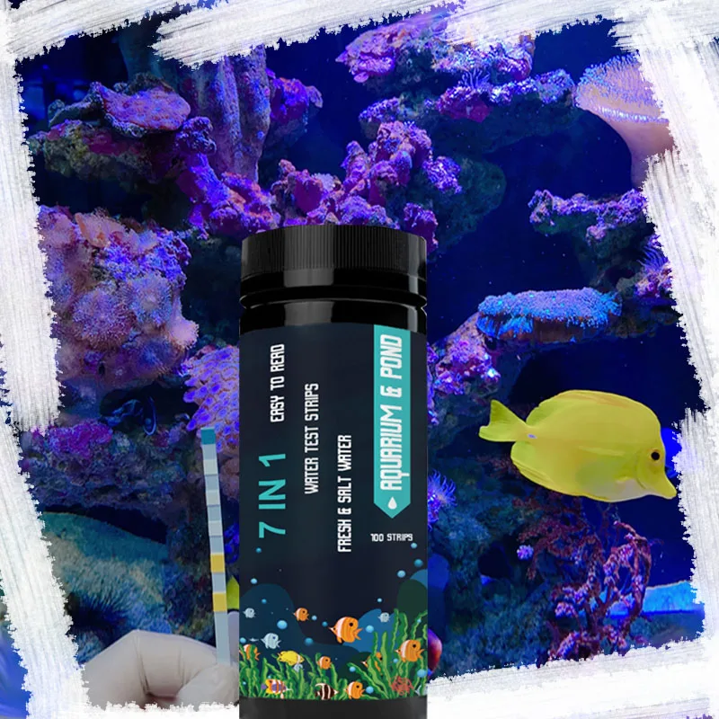 Best Sale Aquarium Water Test Strips 7 in 1 Pool Test Aquarium Accessories Water Test Strips