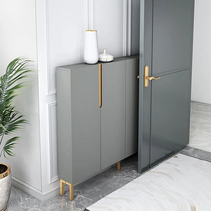 Partition Shoe Cabinet With Door Large Capacity Home Storage Cabinet Household 18mm Aluminum Honeycomb Shoe Cabinet