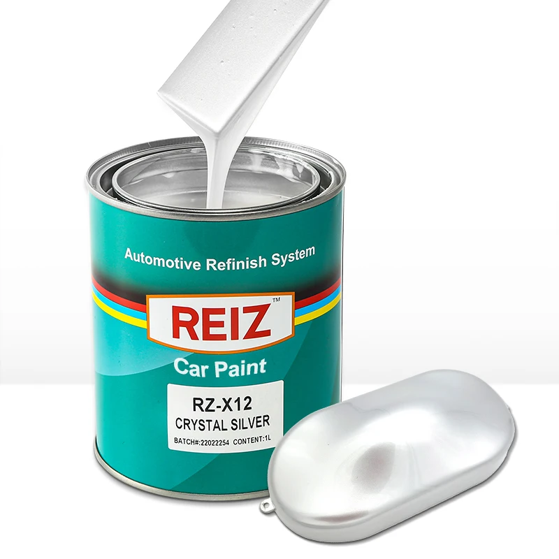 REIZ Automotive Paints Suppliers Metallic Effect Repair Refinish 2K Pearl White Color Car Auto Paint