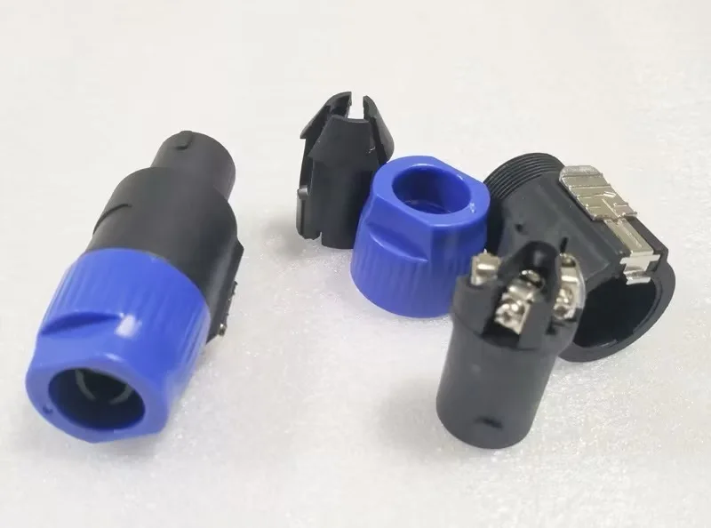 Professional 4 Pole Plug Twist Lock Speakon Speaker XLR Cannon Adapter Connectors