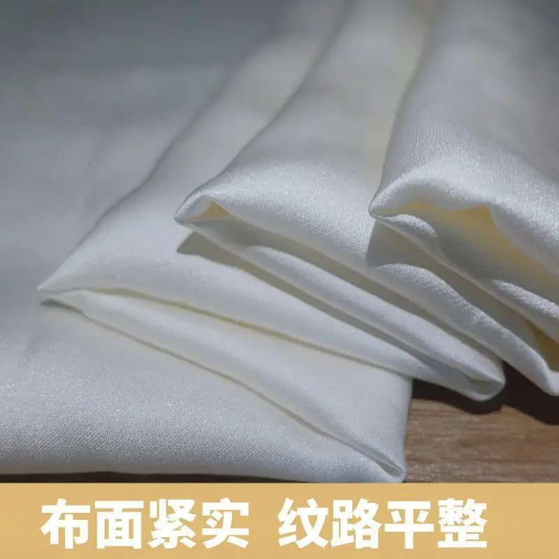 Wholesale Spring Summer Silk 16 mm White Silk Rayon Satin Mulberry Fabric Factory 70%silk+30%satin 140cm