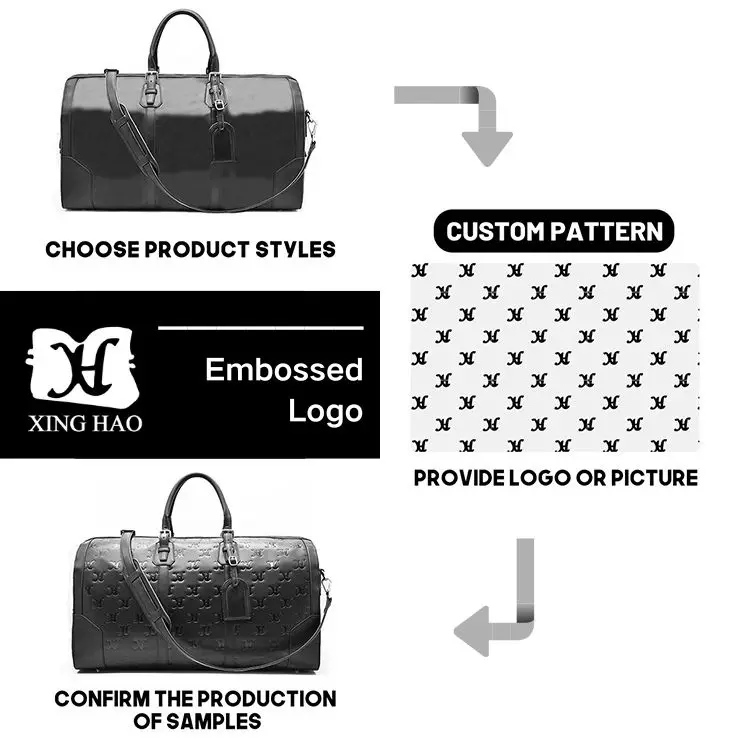 full embossed logo custom backpack bag women fashion leather shoulder laptop bag for men business backpack