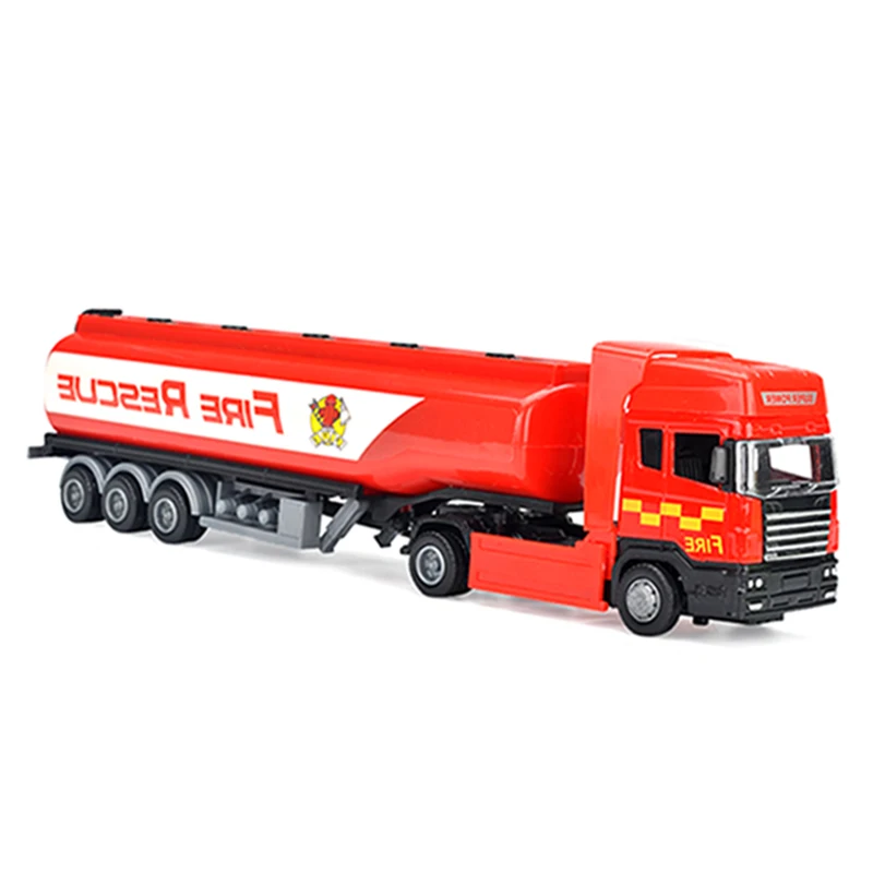 1:48 Oil Tank Truck Pull-back Vehicle Diecast Toy Simulation Tanker Trucks Alloy Model Diecast Car Toy Oil Tank Truck