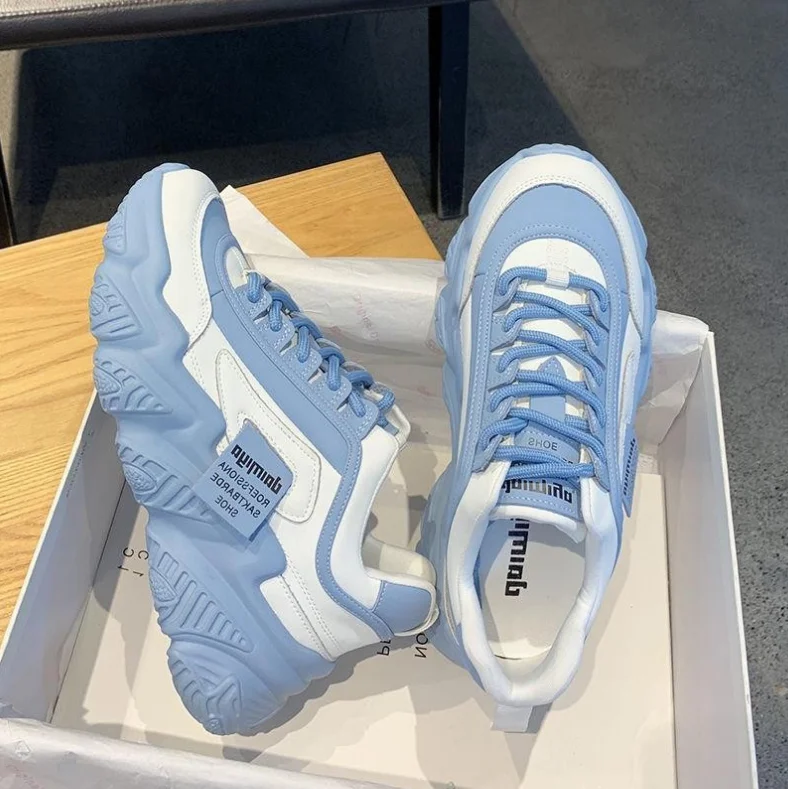 2022 Spring Fall New Fashion Women Casual Walking Shoes Show Small Feet Ladies Platform Shoes