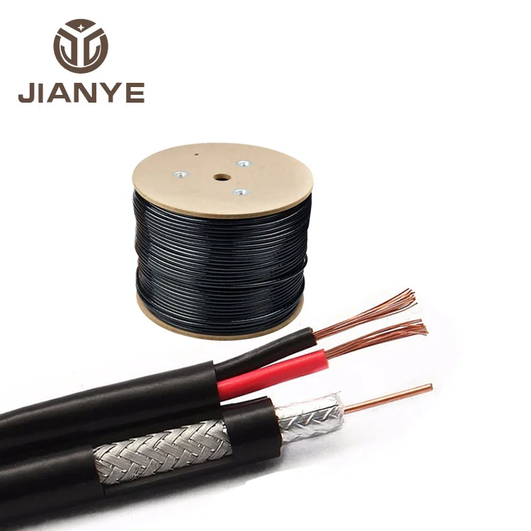 75ohm коаксиальный кабель RG59 с кабелем питания CCTV