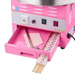 High Output Electric Candy Cotton Machine Candy Floss Maker 1030W Candy Sugar Machine with  Drawer Suitable for Commercial Use