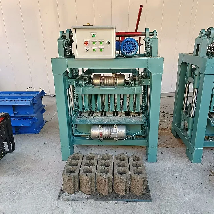 South Africa Building Construction Semi-automatic Cement Hollow Brick Machine Low Price Do-at-home Jobs