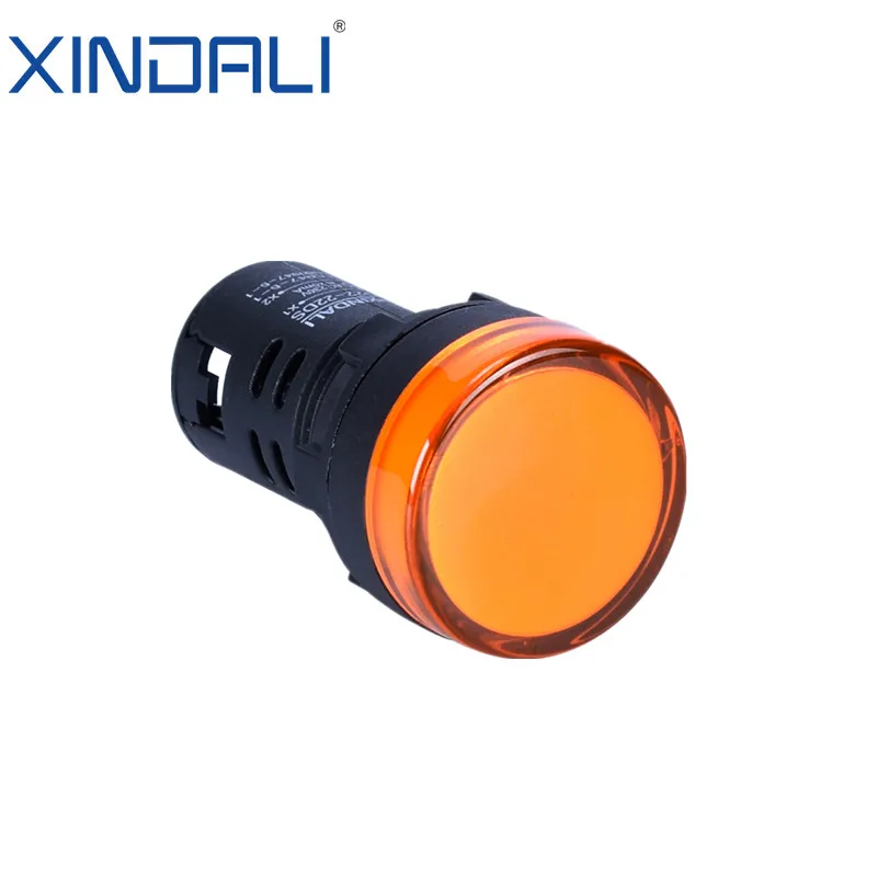 AD22-16ds Yellow Color AC/DC 12V,24V,36V,110V, AC220V LED Power Indicator Signal Light Pilot Lamp