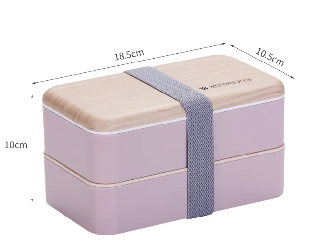 Wholesale  Eco-friendly   Microwave 2 layers bento  plastic japanese  bento lunch box for kids  food container