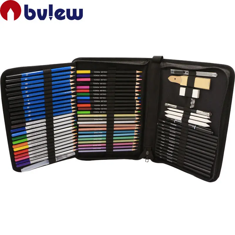 Bview Durable Art 71 Pieces Of Sketch Pencil Set Sketch Color Pencil Painting Set 71 Piece Drawing Sketching Artist Art Set