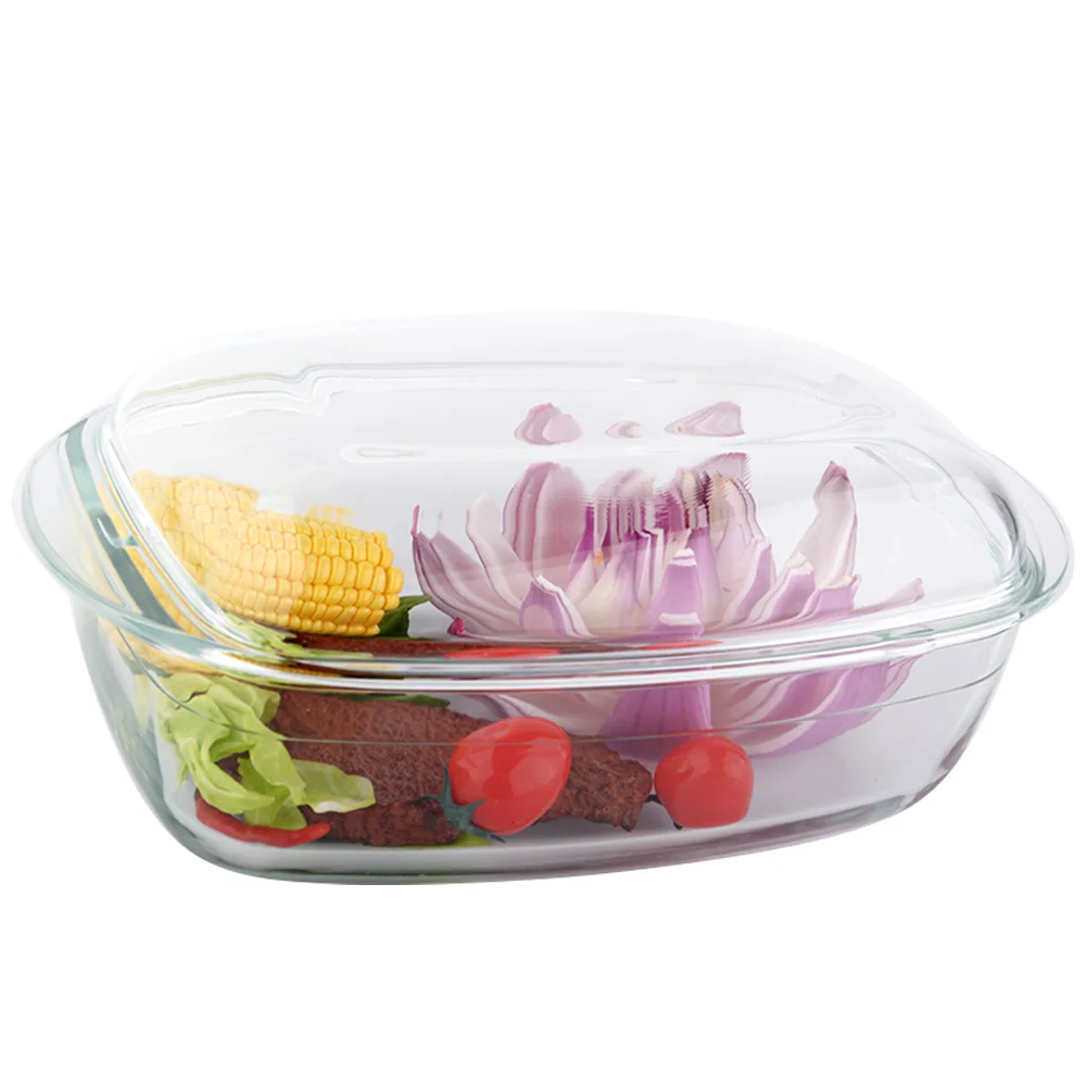 
Hot sale durable family kitchen glass pot homeware steamer heat resistant glass food casserole 