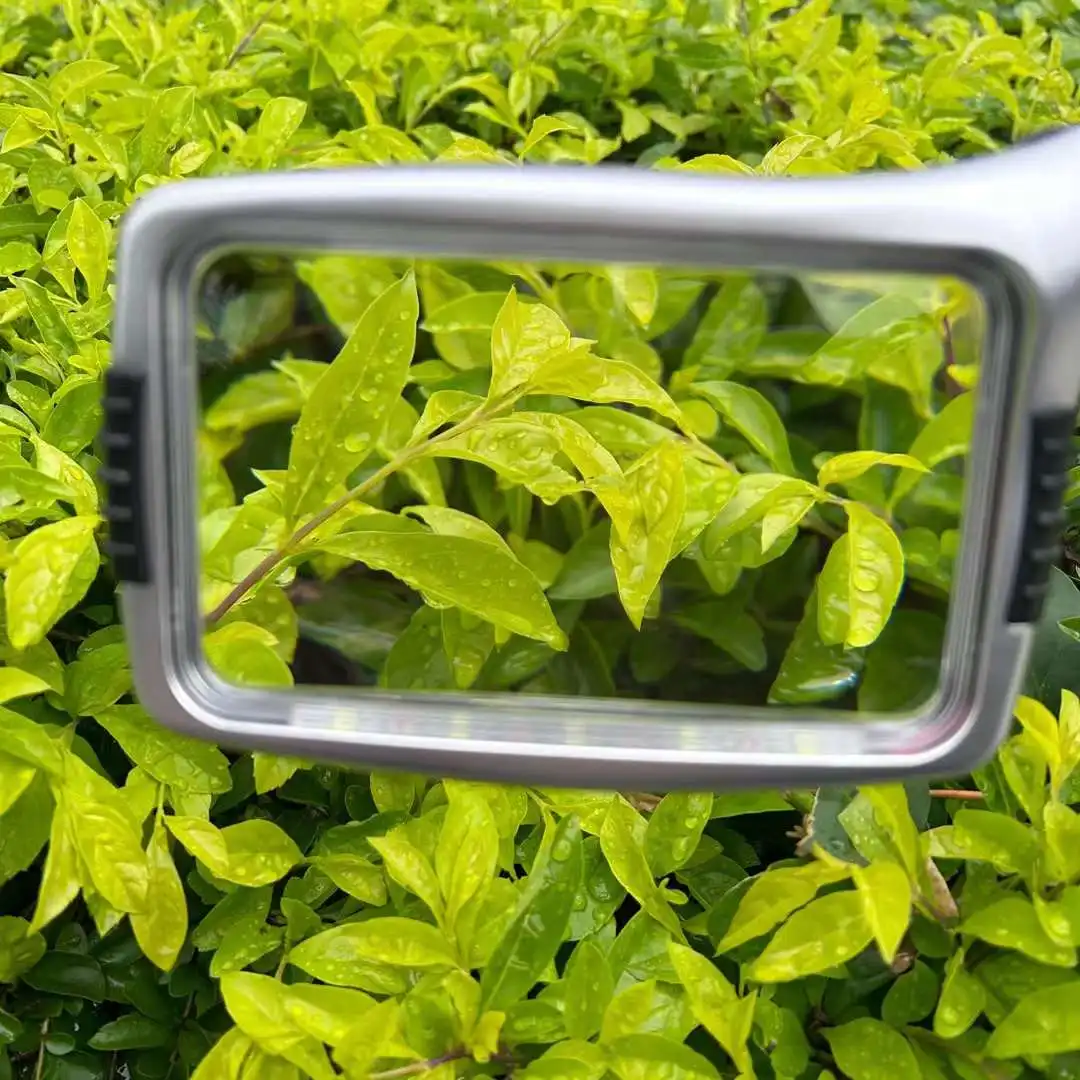 High Quality Wholesale Custom Glass Magnifier 4X Rectangular Magnifying Glass With LED Light For Reading