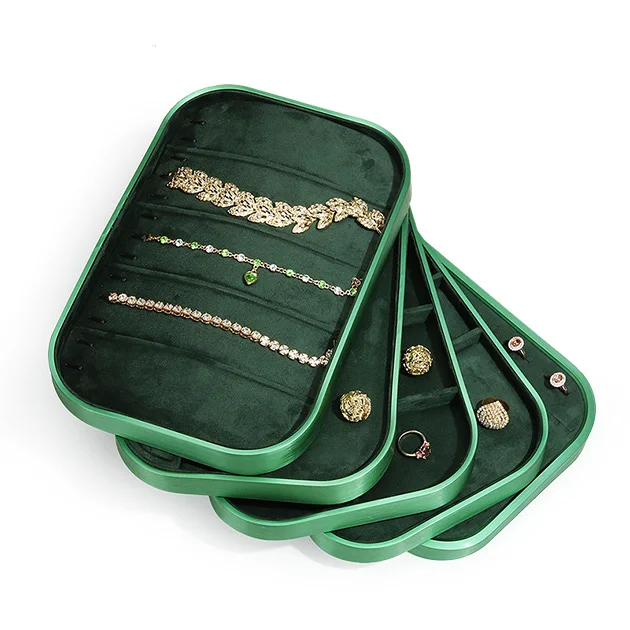 Custom Nordic INS Vintage resin bow metal color dessert plate jewelry storage tray ring necklace display organizer tray