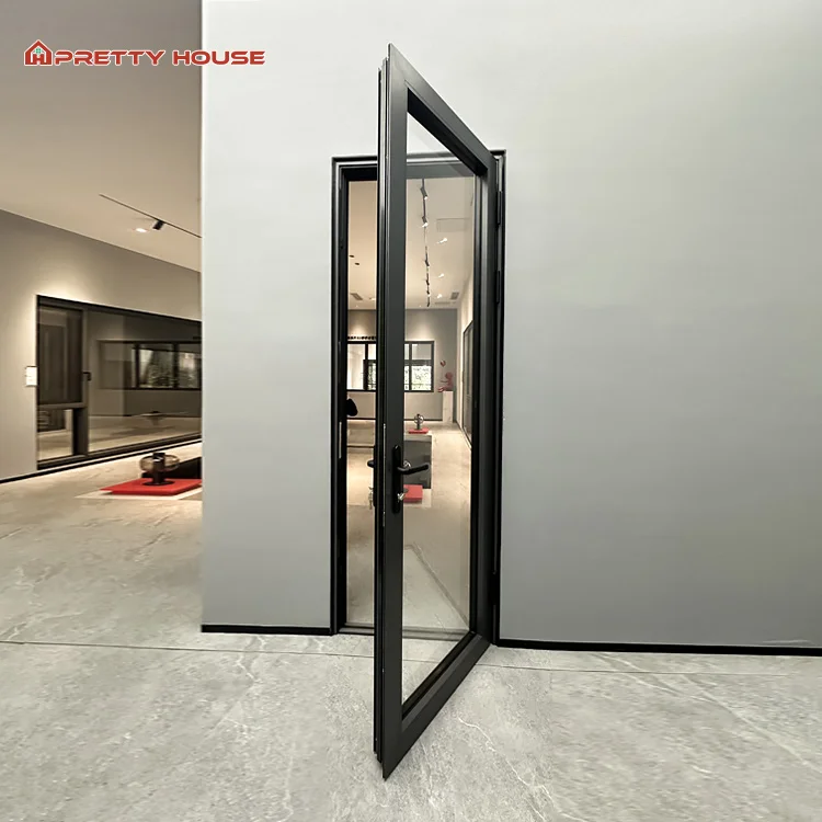 Interior Double Glazed Hinges Aluminum French Doors