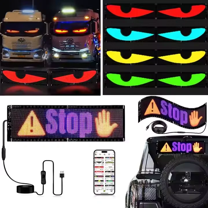 Waterproof App Flex LED Glow Car Rear Window Digital Display Sticker Programmable Flexible EL Panel