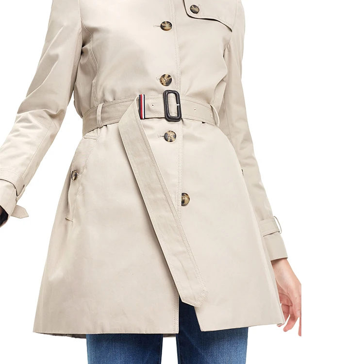 Hot sale custom  women trench coatsheritage single breasted cotton trench coatfor for ladies women