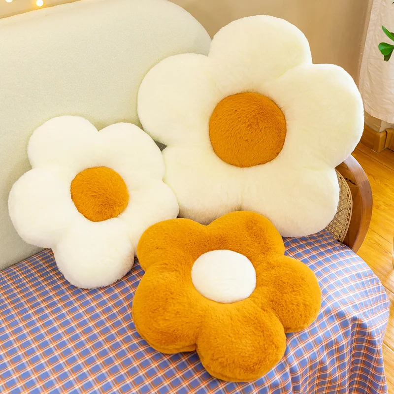 Cute Room Decor Pillow Leisure Floor Sofa Soft Plush Cushion Sun Flower Pillow