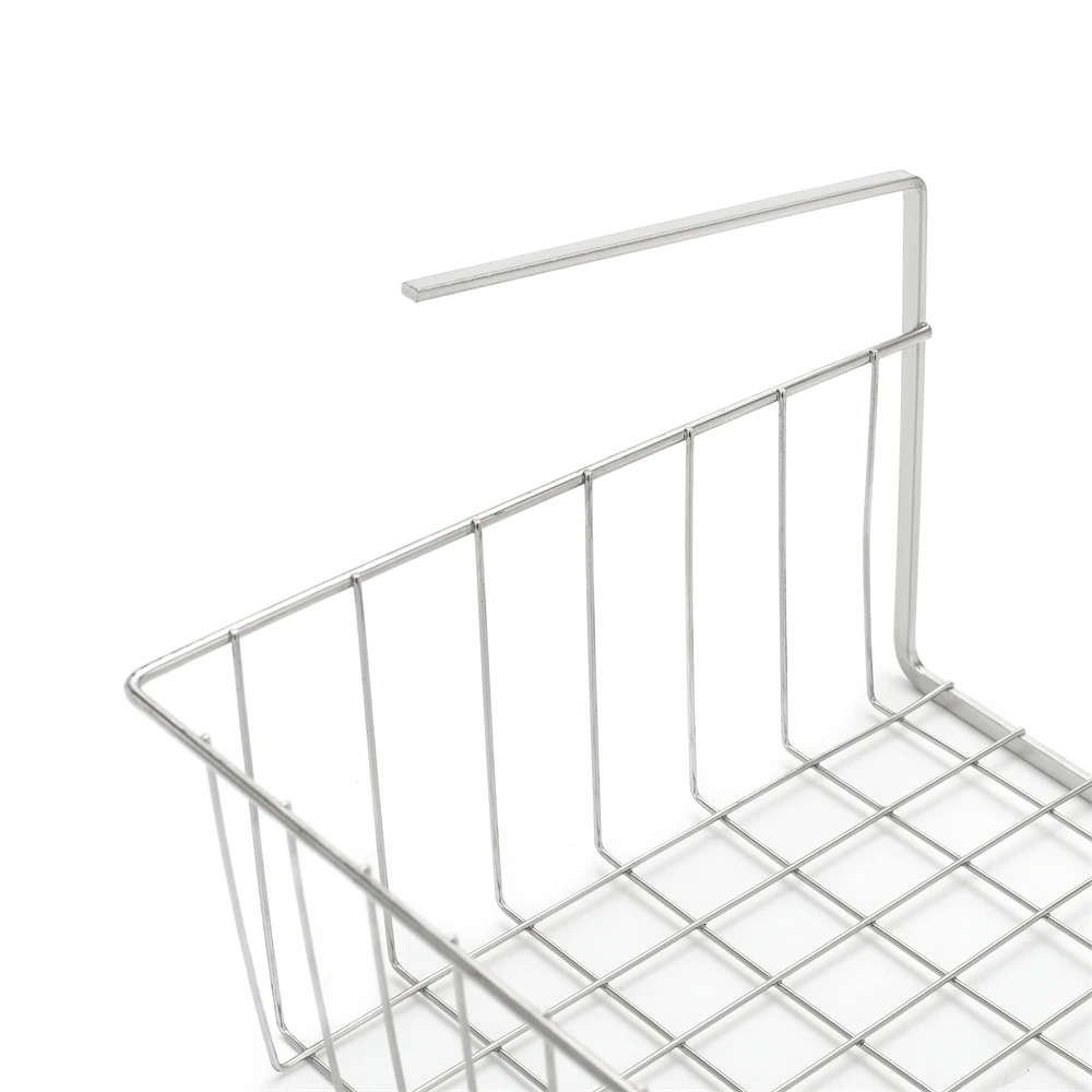 Wall Mounted Basket Cabinet Hanging Metal Wire Basket Rustic Farmhouse Decor Storage Organization Shelf