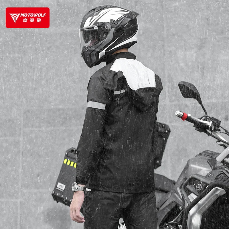 Motowolf Hot sale motorbike raincoat waterproof racing jacket for man