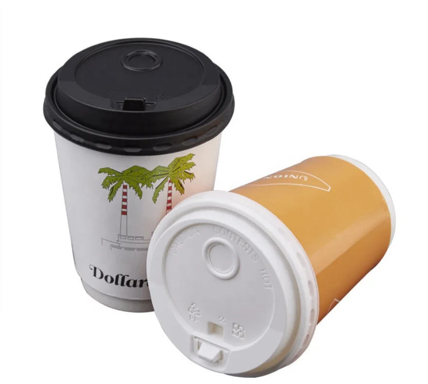Plastic Coffee Cup Lid with 2 Holes PP Plastic Cover Lid for Coffee Cup Takeaway at Factory Price