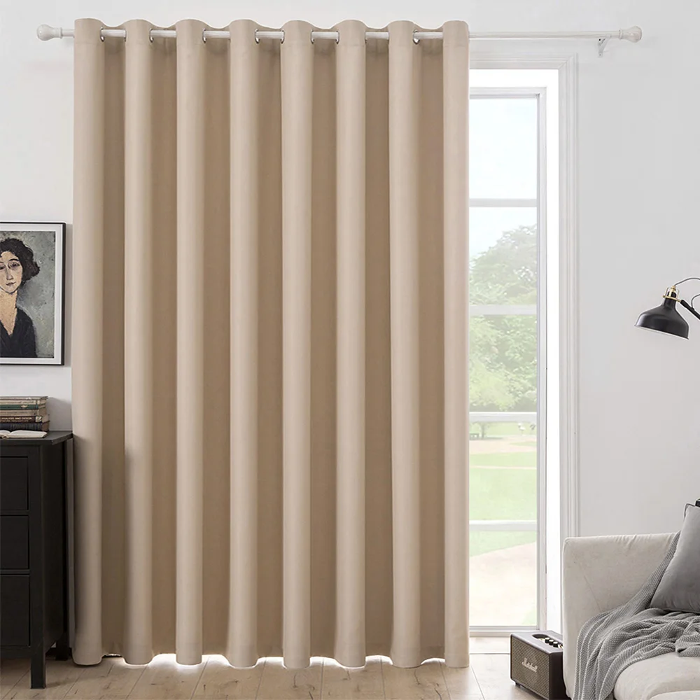 Curtain Textiles for Living Room Blackout Grommet Panels Curtain Rods for Kitchen Bedroom Living Room Bathroom Window Curtains
