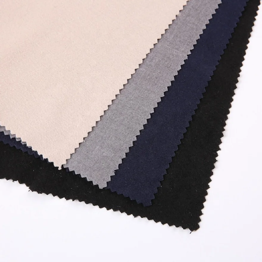 TR 220GSM garment fabric woven brushed plain fabric polyester rayon stretch material for lady dresses or pants