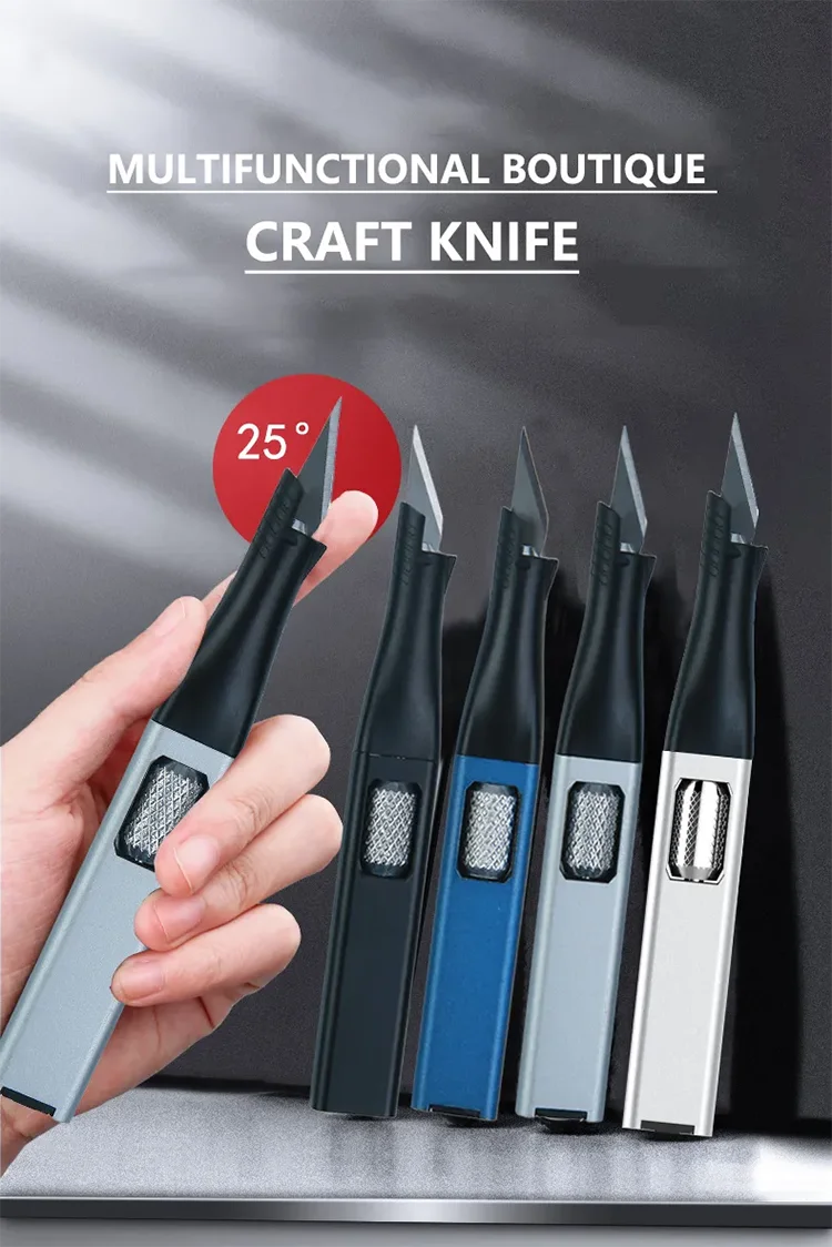 China Manufacturer Hobby Hand Tool Set Craft Cutting Knife with Art Blades Refill Precision Cutter Craft Kit for Leather Art