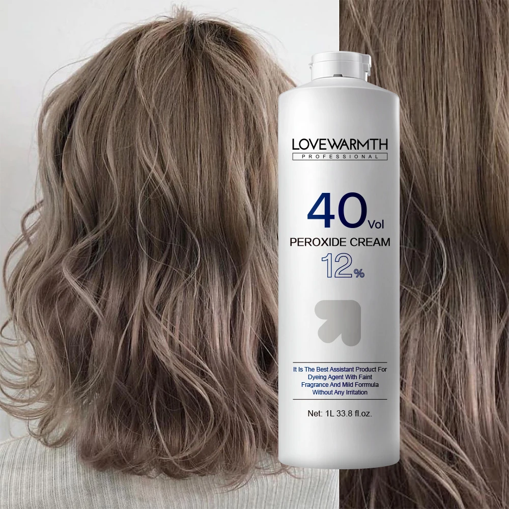 Zhongshan Factory Hair Color Developer Peroxide Mix Hair Dye Oxidant Cream 3% 6% 9% 12 % for Salon Use