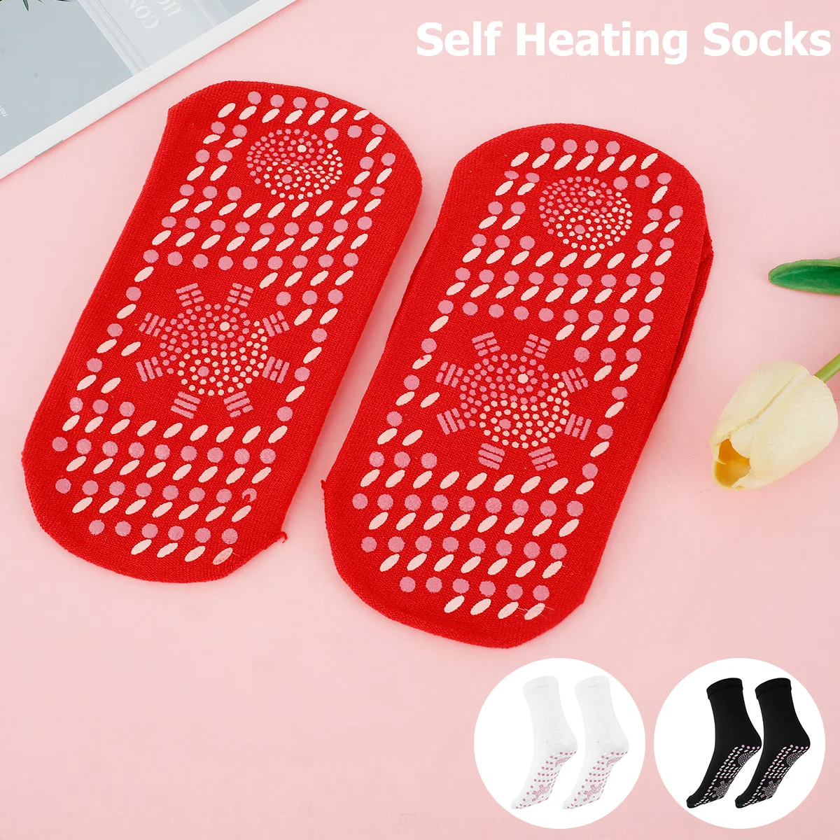 Self-Heating Socks Winter Warm Thermal Health Care Socks Slimming Health Short Magnetic Therapy Sock Calcetines autocalentados