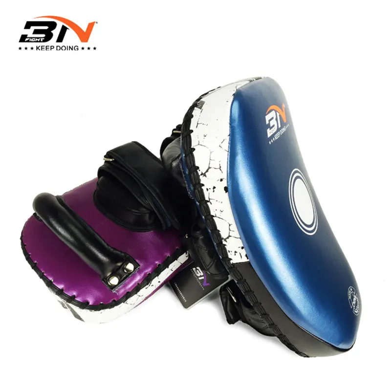BN Discount Foot Kicking Pads New Style Hand Foot Mitts for Taekwondo Karate Muay Thai MMA Sparring Curved Strike Shield
