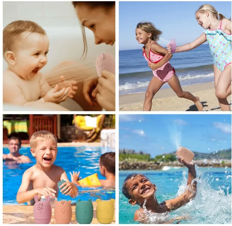 New Product Ideas Bpa Free Dinosaur Water Shower Spray Bubble Silicone 6 To 12 Months Kids Animal Baby Bath Toys For Kids