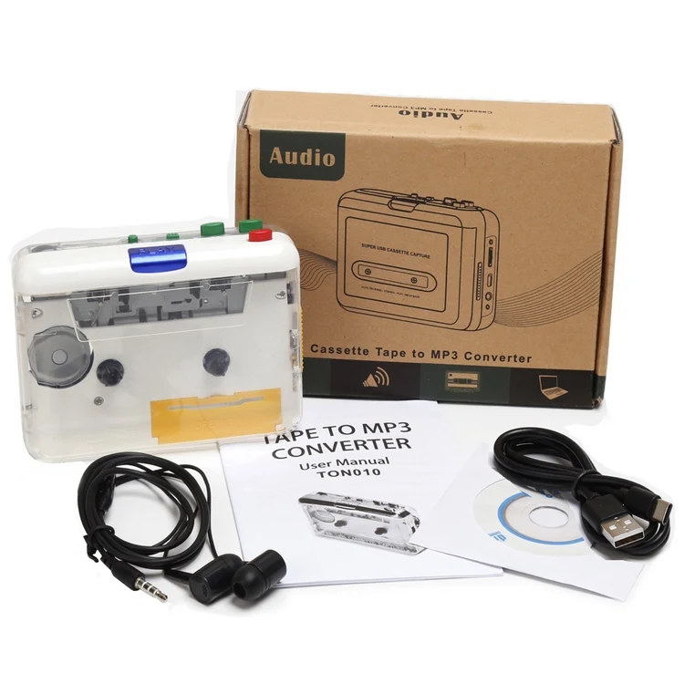 TON010S портативная кассета для mp3-плеера мини-USB Магнитофон MP3 конвертер с 3 5 мм AUX входным программным обеспечением CD Кассетный захват