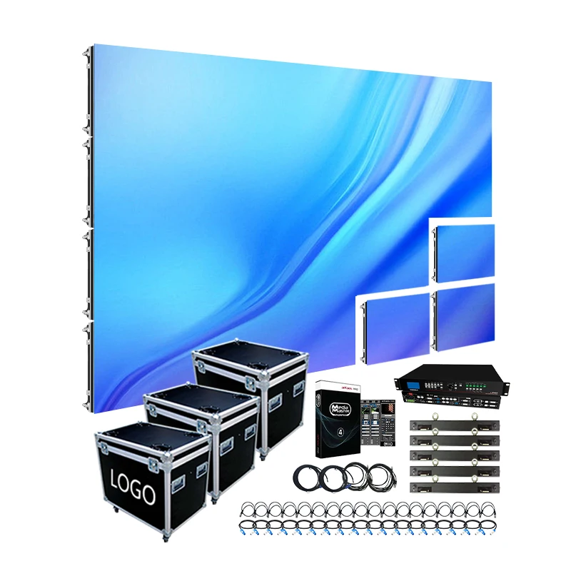 Indoor Outdoor P2.6 P3.9 Turnkey LED Video Wall Screen Panel Rental Events Stage Background Modular Led Display Screen
