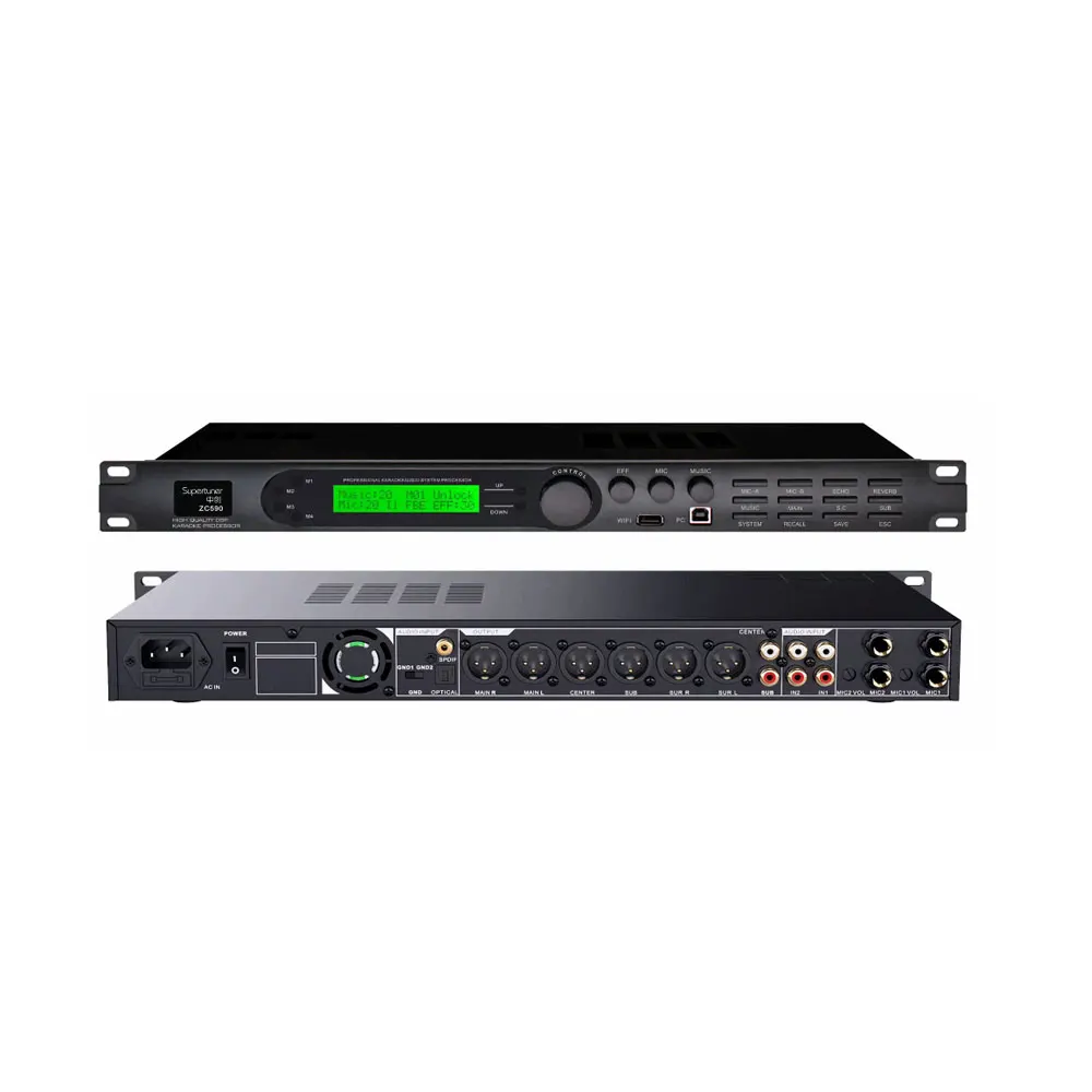 Professional Karaoke Audio Processor front eccetor Can Set via a PC Interface Prevent Howling