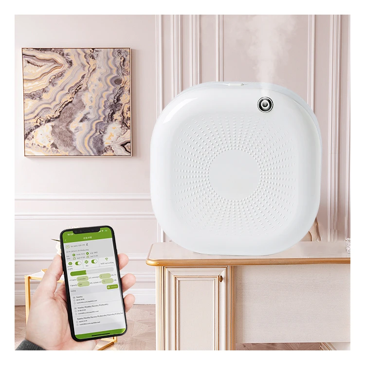 Hotel Use Bluetooth Control Wall Mounted 500ml Plastic Coverage 900 Cubic Meters Home Essential Oil Scent Aroma Diffuser