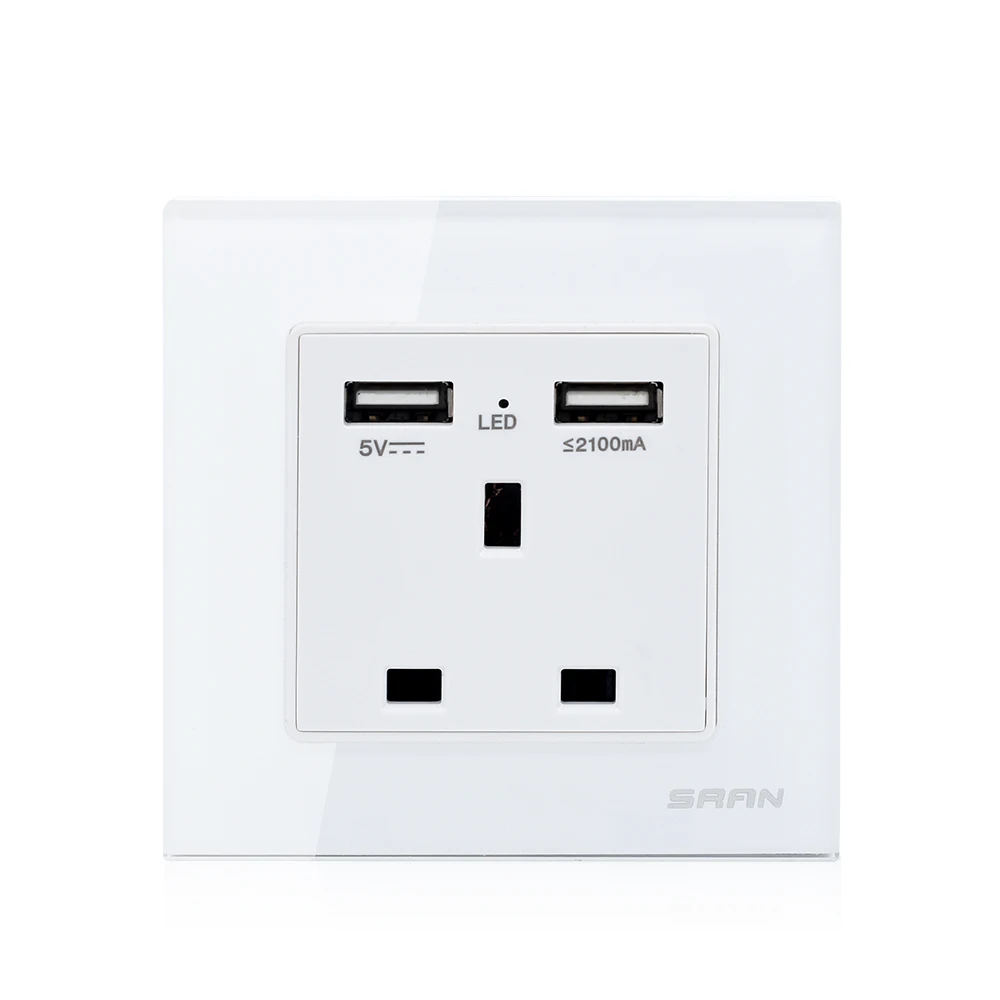 Настенный кронштейн для телевизора UK 3-контактный разъем электрическая розетка с USB зарядное устройство