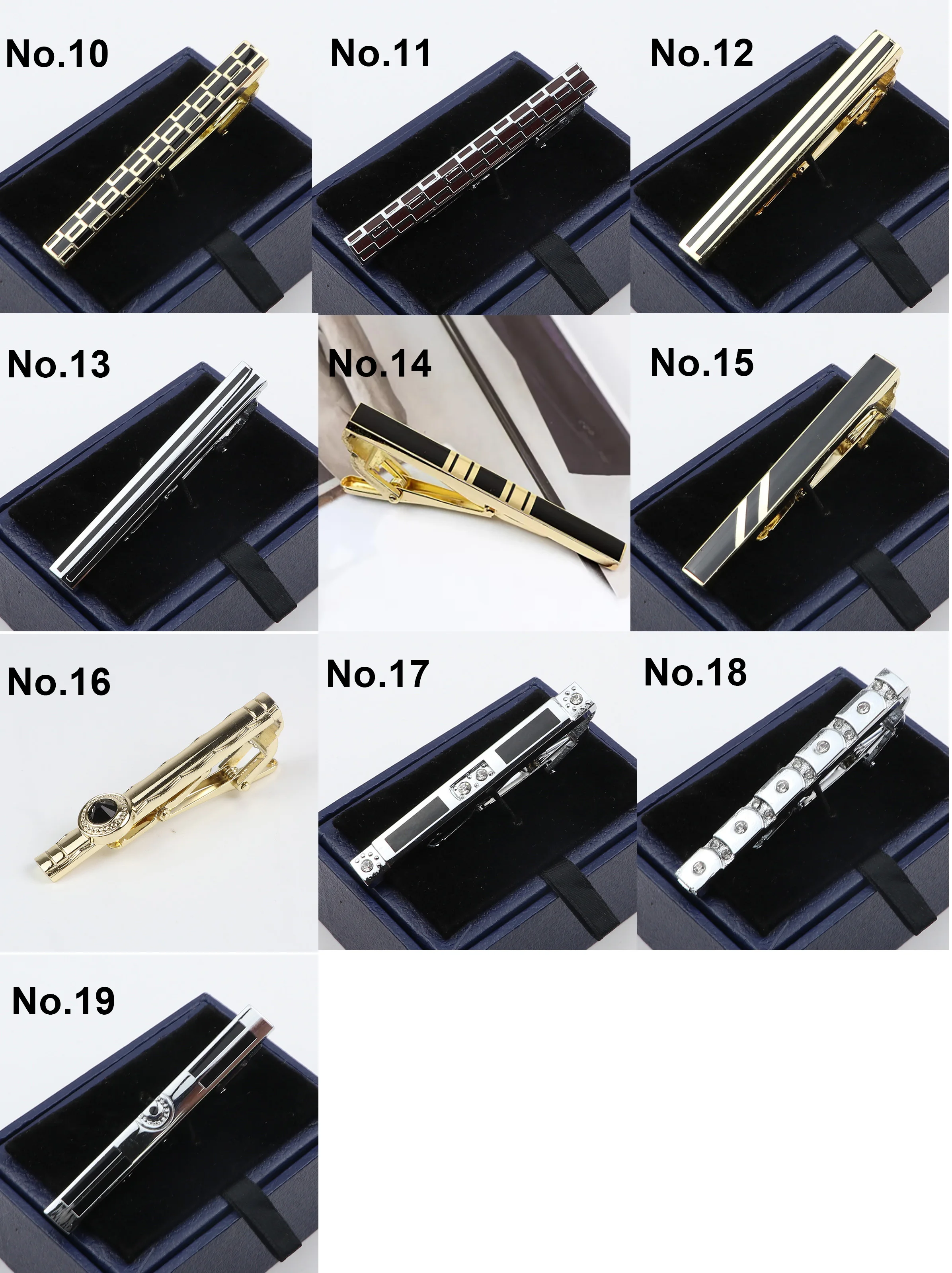Must Buy Tie Clip Classic Trendy Men Gold Black Metal Male Formal Business Banquet Bar Necktie Clips Clasp Accessories Gift