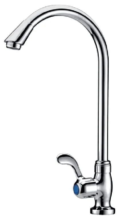 Hot Selling Chromed Kitchen Mixer Taps with Single Hole Deck Mounted Only Cold Water Mixer Faucets for Kitchen