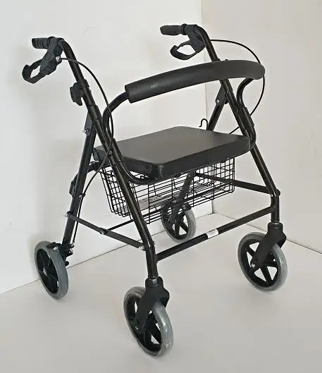 Hot Sales Aluminum  LIghtweight Rollator with Four Wheels and Seat for the Elderly