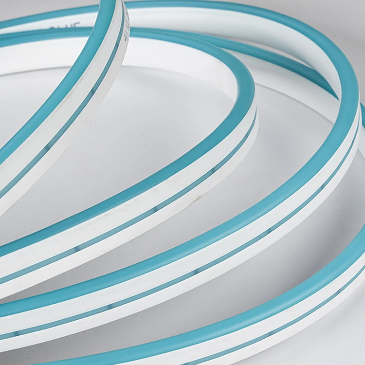 Hot product 8 mm/10 mm width easy cut 96 leds 120 leds /m double color silicone flex led neon strip