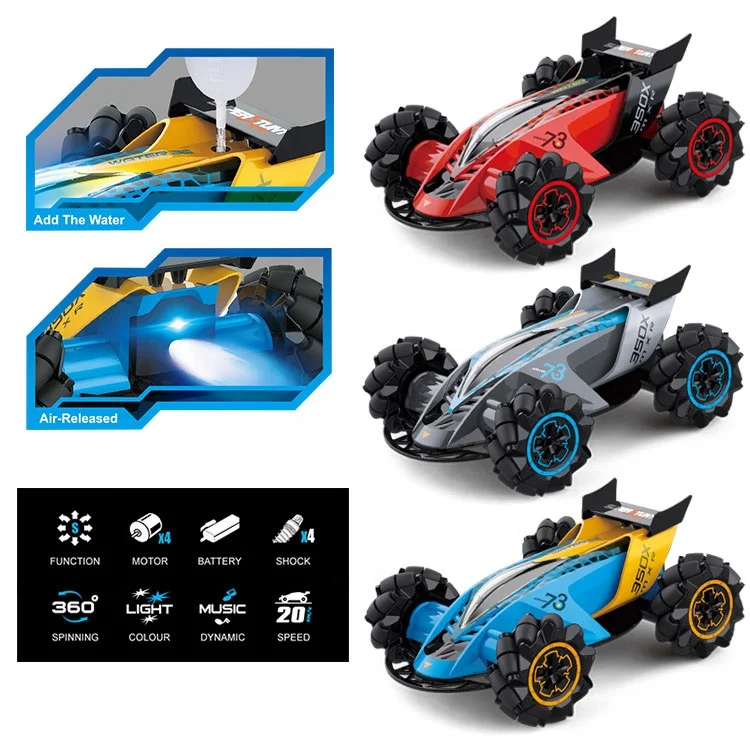 
With Light Music 2.4G Hand Gesture Racing Watch Remote Control Spray Stunt Toys Hobby Rc Car 