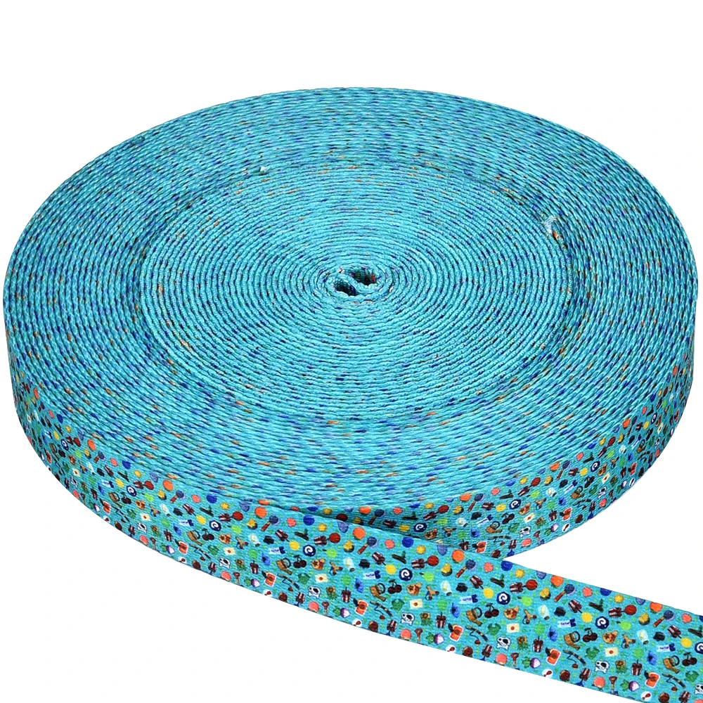 Factory Wholesale Custom 1Cm-10Cm Width Flat Polyester Cotton Webbing Tape For Leash