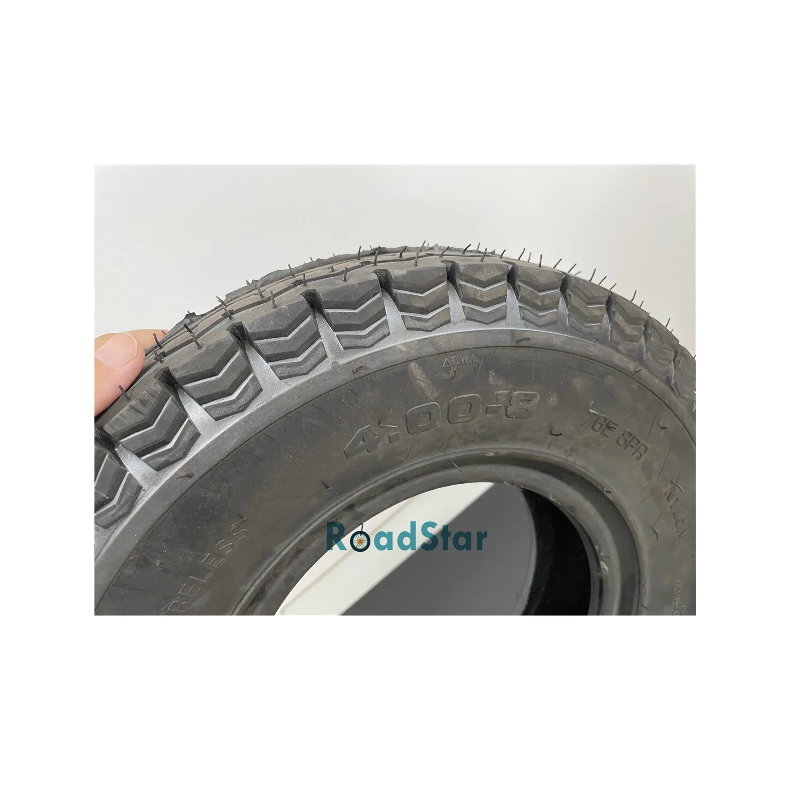 
Size 4.00-8 6PR Natural Rubber Tubeless Motorcycle Tire Tyre 