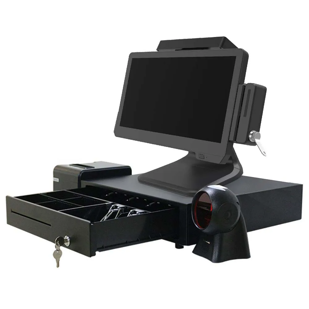 New Arrival 15.6 Inch Single Digital Widescreen All in One System Machine Display Optional Terminal Window Pos for Supermarket