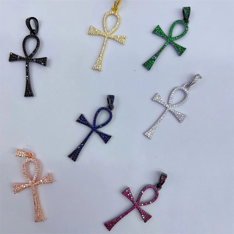 New design hip hop jewelry 18k gold plated green cubic zirconia tiger panther heard CZ pendants for jewelry making