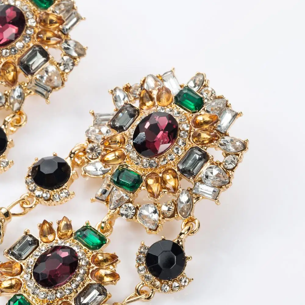 Multilayer Alloy Diamond Rhinestone Acrylic Imitation Pearl Earrings Stud Earrings