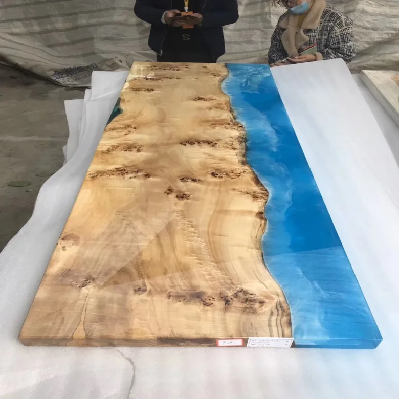 Factory Timber Epoxy Wood Cheap Tables High Resin Table Restaurant With Wholesale Price 100% Solid Wood