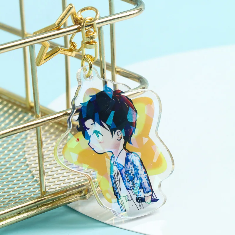 UV Printing Transparent Acrylic Keychain Make Own Clear Epoxy Resin Holographic Acrylic Charms