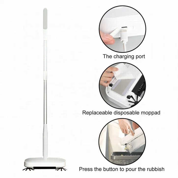 New trend household push flat mop sweeper intelligent vacuum sweeper broom